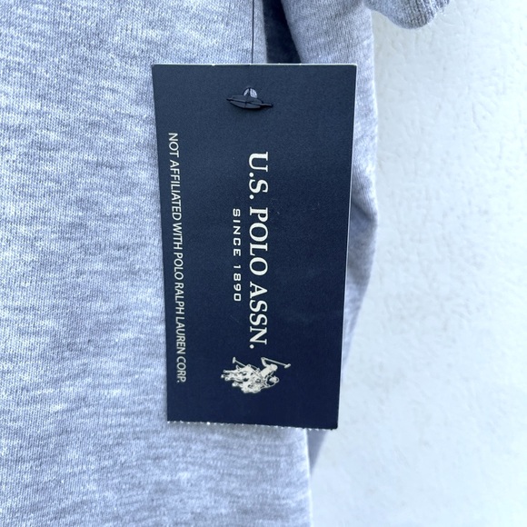 NWT- U.S. Polo Assn. Heather Gray Polo Shirt - Picture 5 of 5